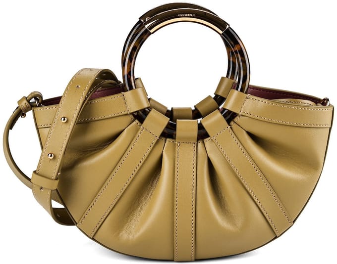 Coccinelle Shell Handtas Leder 29 cm - Dames - seagrass