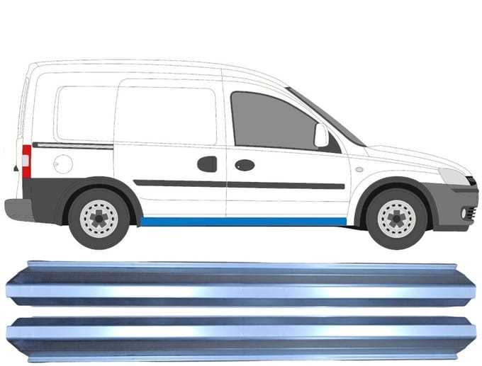 Reparatie dorpel voor Opel Combo C 2000-2010 / Links = Rechts / Set