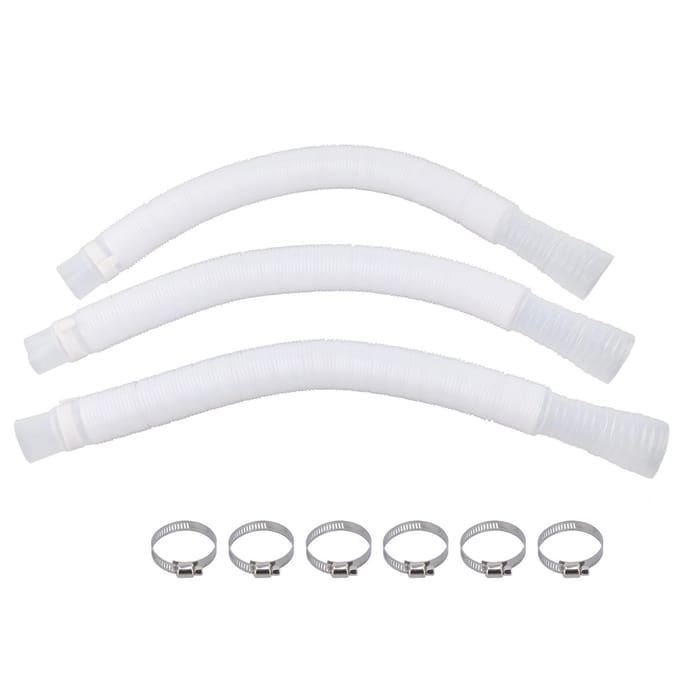 3 Stuks Slang Polyethyleen Plastic Vervanging Drukbestendig Lekvrij Zwembadpomp Slang white
