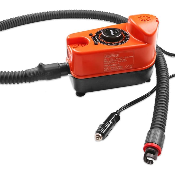 12V Elektrische Luchtpomp 18PSI Hogedruk Paddle Board Pomp Draagbare Opblaasbare Pomp voor Paddle oranje