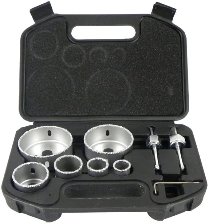 GEKO Gatenzaagset - 6-delig - Carbide Coating - 22-73mm - Inclusief Koffer