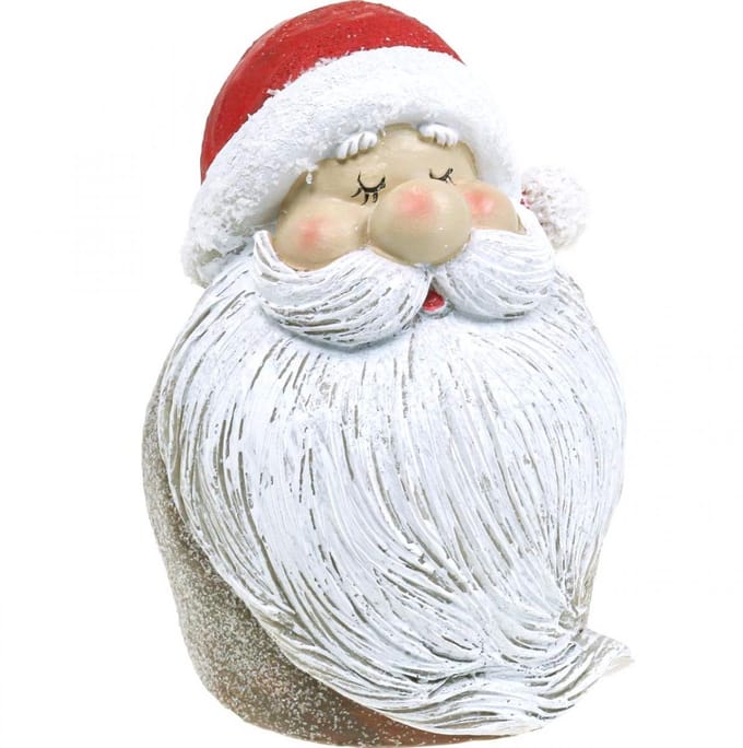 Kerstman Beeldje Kerstman Rood, Wit Polyresin 15cm