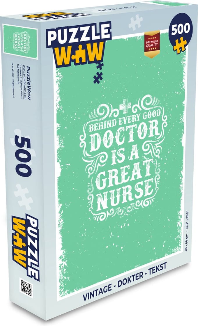 Puzzel Vintage - Dokter - Tekst - Legpuzzel - Puzzel 500 stukjes