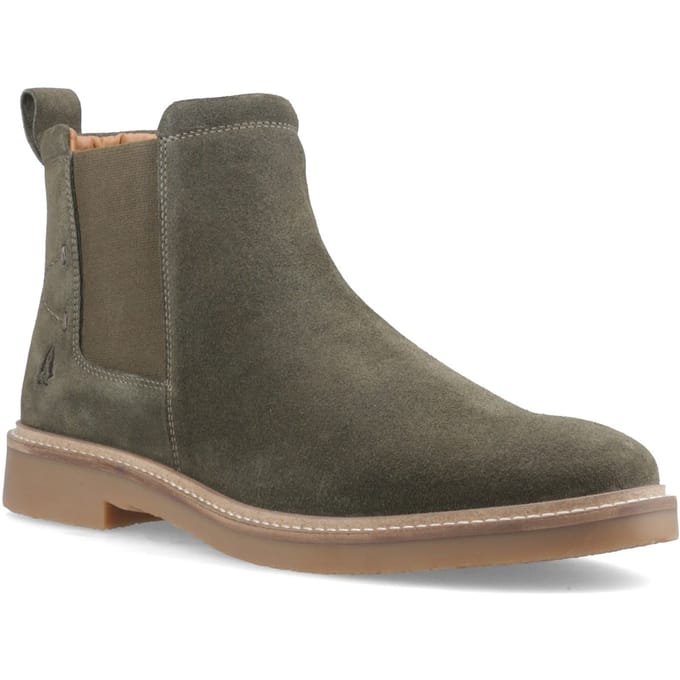 Hush Puppies Gareth Chelsea Leren Heren Khaki Boots