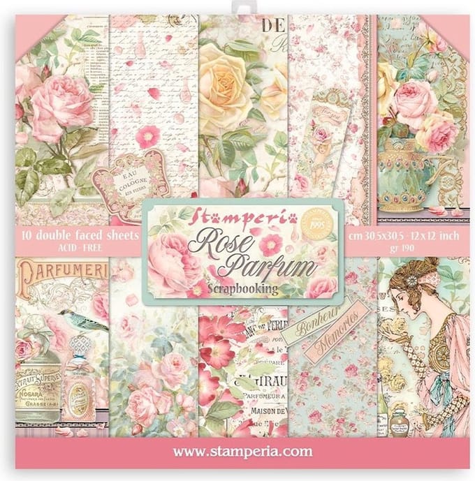 Stamperia - Rose Parfum 12x12 Inch Paper Pack (SBBL125)