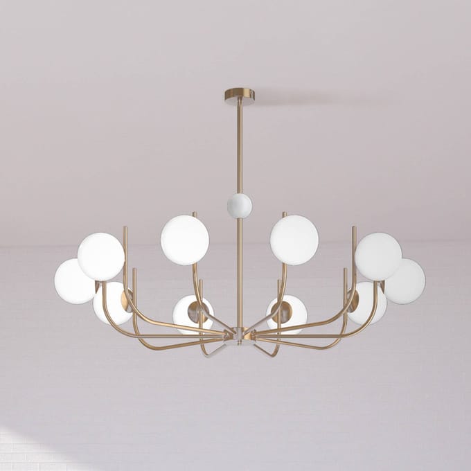 Maytoni hanglamp Rendez-vous messingkleurig Ø 116 cm 10-lamps