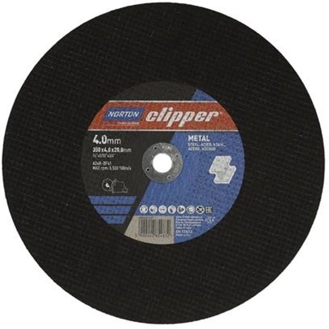Trennscheibe D350x4,0mm Typ 41 Metall Bohr.20mm NORTON CLIPPER