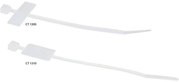 ACT kabelbinders voor markeringslabel, lengte 100 mm, breedte 2,5 mm CT1300