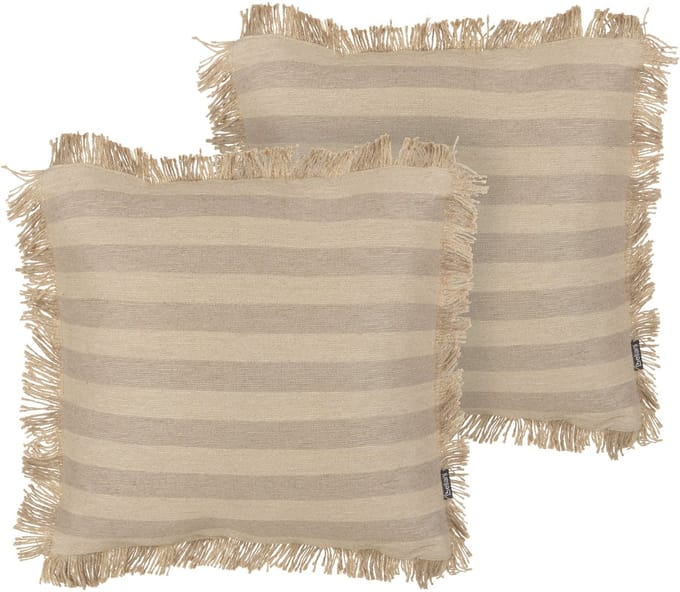 CIRSIUM - Sierkussen set van 2 - Beige - 45 x 45 cm - Jute