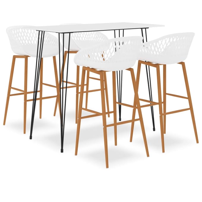 vidaXL - 5-delige - Barset - wit