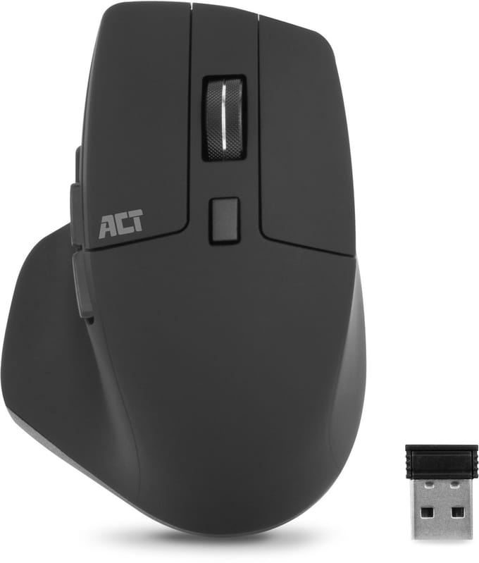 ACT Draadloze multi-connect muis Bluetooth of USB-A ontvanger, 2400 DPI met stille klik AC5146