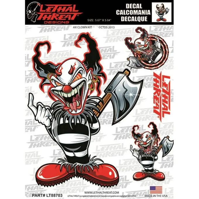 Stickers Lethal Threat Killer Clown Set LT88703