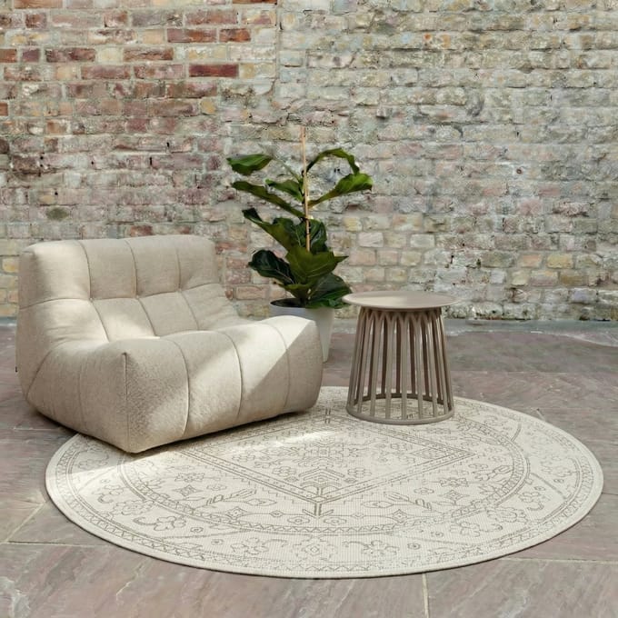 Rond buitenkleed Nova linnen - Interieur05 - Rond 200 Ø - (L)