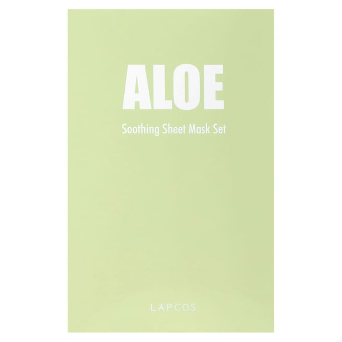Lapcos, Aloe Soothing Sheet Mask Set, 5 sheets, 33 ml (1.11 fl oz) each beige