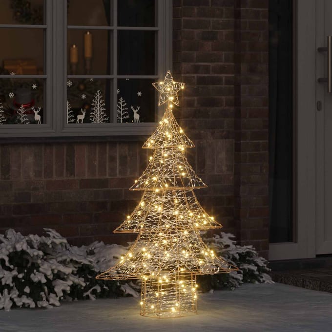vidaXL - Kerstboom - 120 - LED's - Warmwit - 120,5 - cm - PET