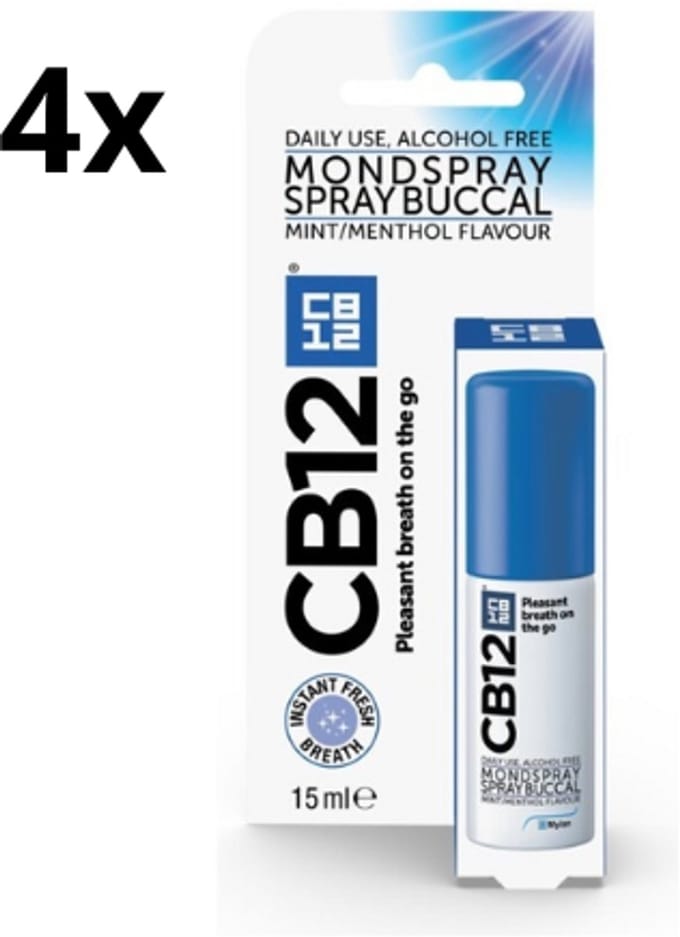 CB12 Mondspray - 4 x 15 ml - Voordeelverpakking