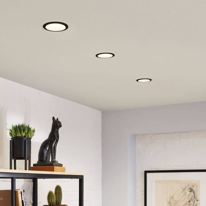 Inbouwlamp Cole rond 88 mm GU10 max. 10W 230V dimbaar Zwart, Zilver