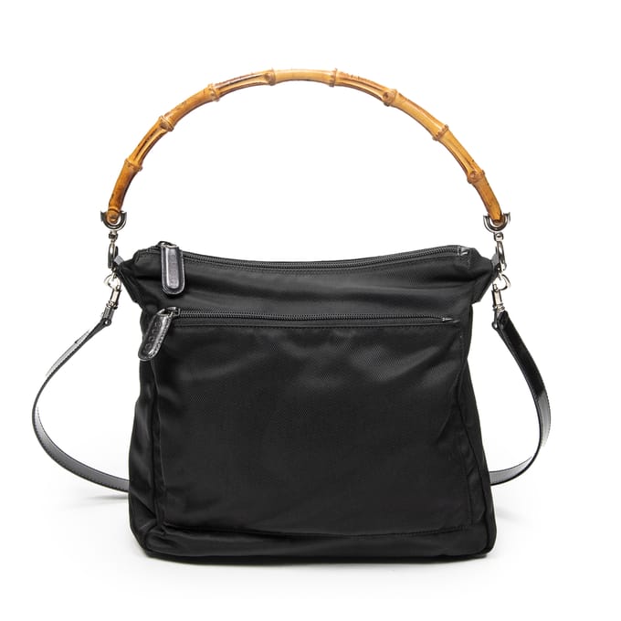 Bamboo Front Pocket Hobo   schoudertas