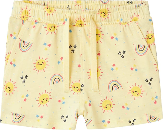 Name it short meisjes - geel - regenboog - NMFvigga - maat 98