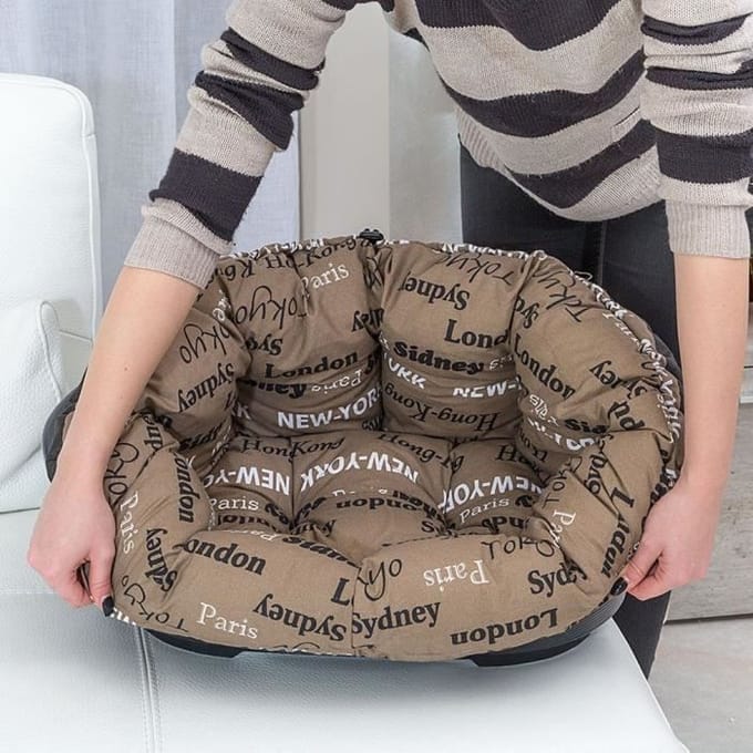 Corbeille Sofa 4 - Celeste - Small - Ovale - Intérieur - Coussin Séparable