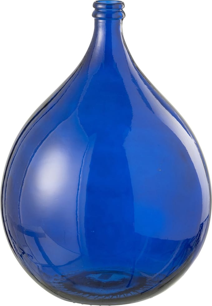J-Line vaas Lissabon - glas - blauw - small - Ø 40 cm