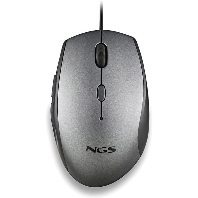 NGS Moth Ergonomische Bedrade Muis met USB Type-C - Grijs
