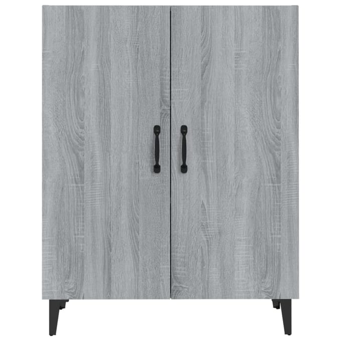 vidaXL - Dressoir - 70x34x90 - cm - bewerkt - hout - grijs - sonoma - eikenkleurig