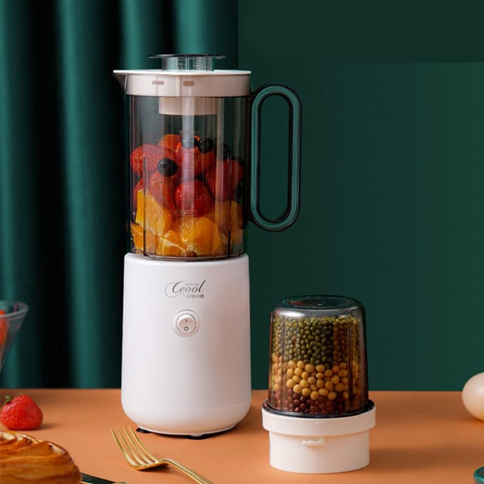 Draagbare Blender Sapbeker Thuis Multifunctionele Elektrische Sapbeker Automatisch Fruit Groente gray