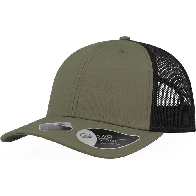 Atlantis Headwear Recy Three Cap AT671 - OLIVE/BLACK - One size