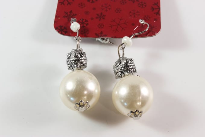 Oorbellen hangers witte parel