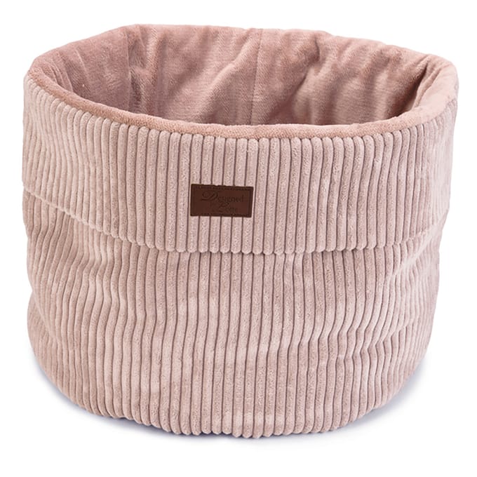 Designed by Lotte kattenmand Geribbeld Ø 50 x H 35 cm roze kat