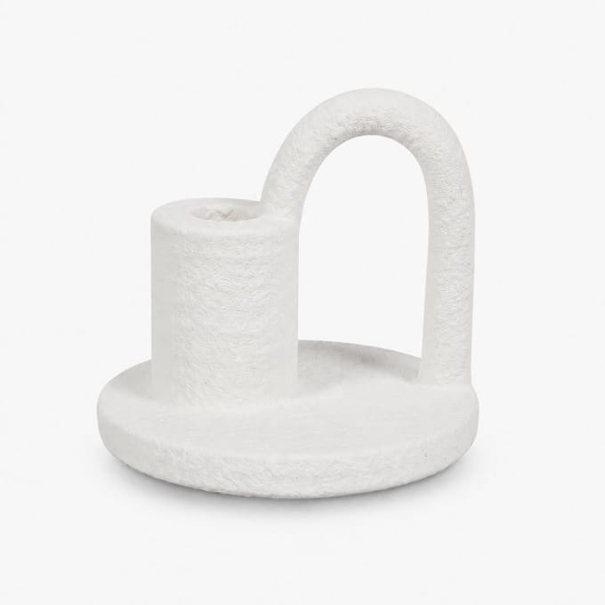 Sconce Kandelaar Keramiek - Wit - ⌀ 13 cm