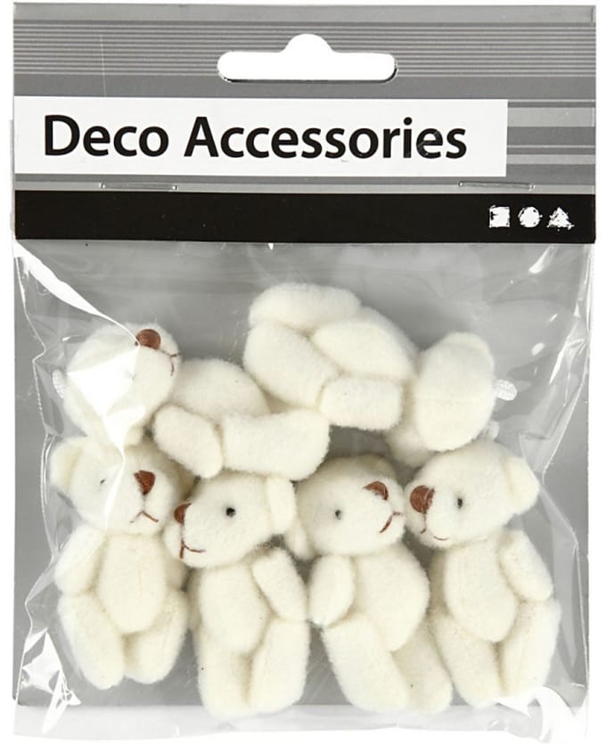 Creativ Company Teddyberen 4x2,5 cm 6 stuks