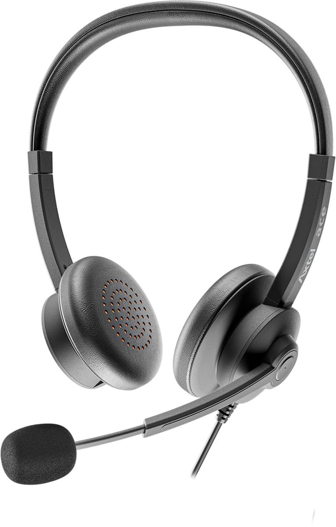 Axtel AXH-ACEUCD hoofdtelefoon/headset Bedraad Hoofdband Kantoor/callcenter USB Type-C / USB Type-A Zwart