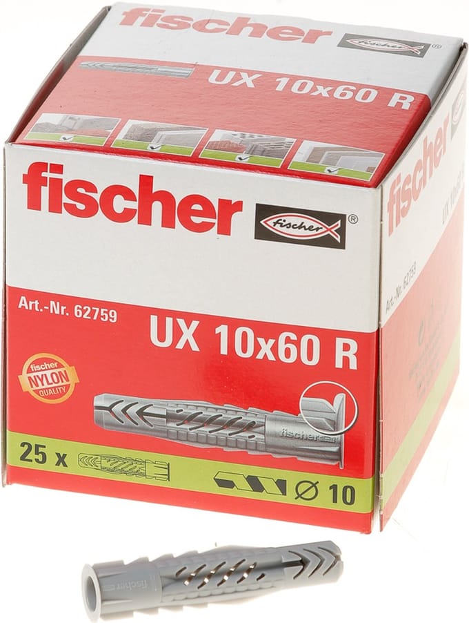 Fischer 62759 UX 10 x 60 R Universele pluggen 60 mm 10 mm 25 stuk(s)