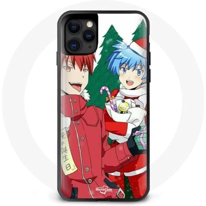 Coque pour Iphone 12 - Maniacase - Assassination Classroom - Souple - Noir - Anime Christmas