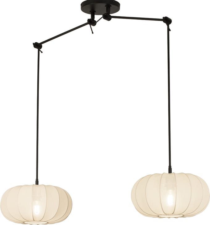 Lumidora Hanglamp 31361 - TACK - 2 Lichts - E27 - Beige - Zand - Metaal