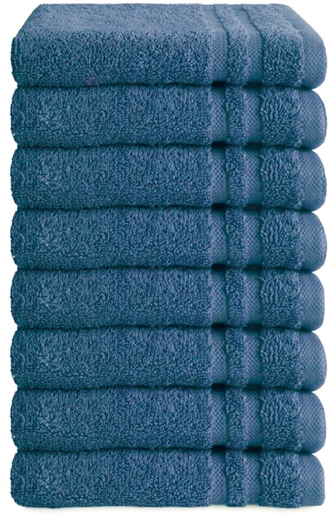 Byrklund gastendoekjes 30x50 - set van 8 - Hotelkwaliteit - Blauw