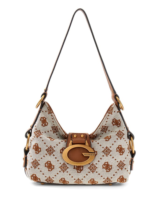 Guess Camden Mini - Schoudertas 23 cm (cognac logo)