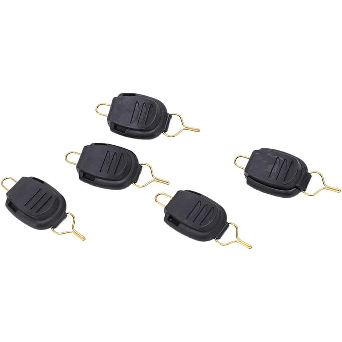 5 STuks Vislijn Stopper Baitcasting Reel Vislijn Clip Houder Gesp Houder Visaccessoires Zwart zwart