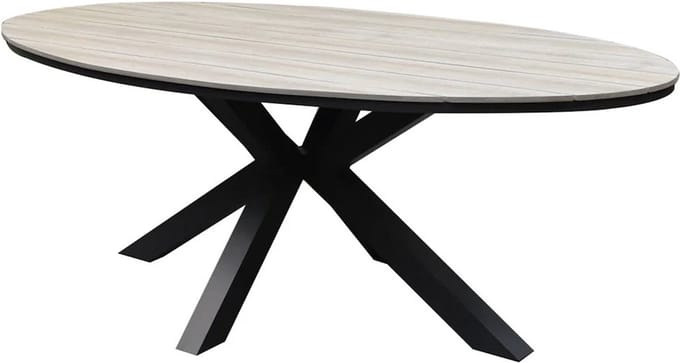 Salvador dining tuintafel ovaal 220x115xH75 cm polywood