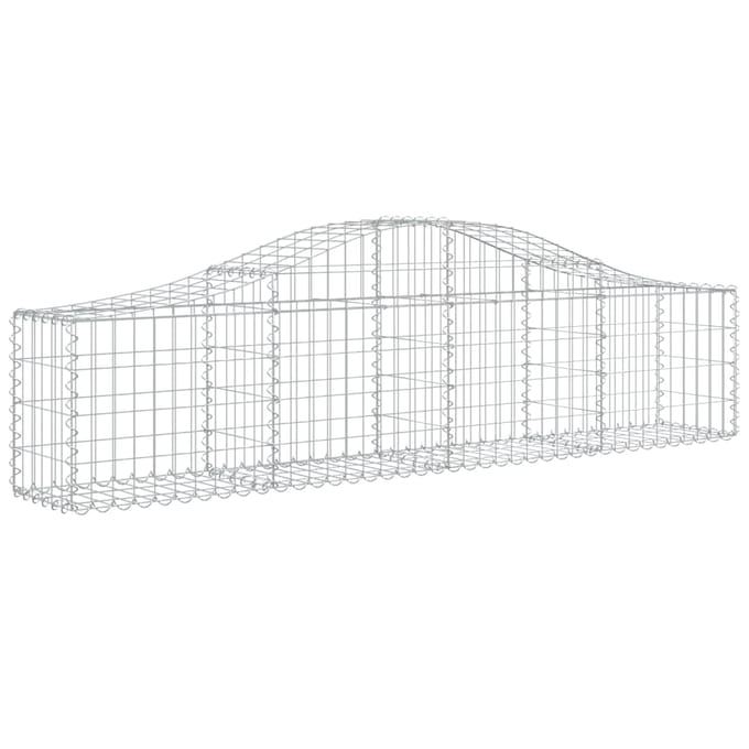 vidaXL - Schanskorf - gewelfd - 200x30x40/60 - cm - gegalvaniseerd - ijzer