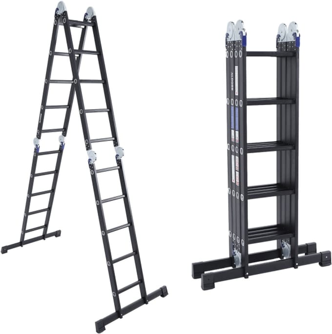 ALDORR Professional - Vouwladder 4 x 5 treden zonder platform - Aluminium – 2,80 meter