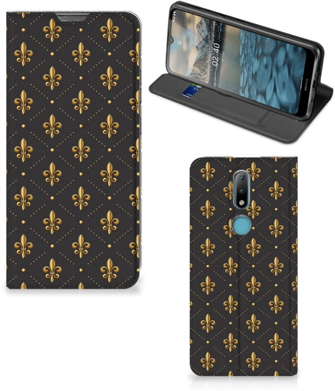 Nokia 2.4 Hoesje met Magneet Franse Lelie