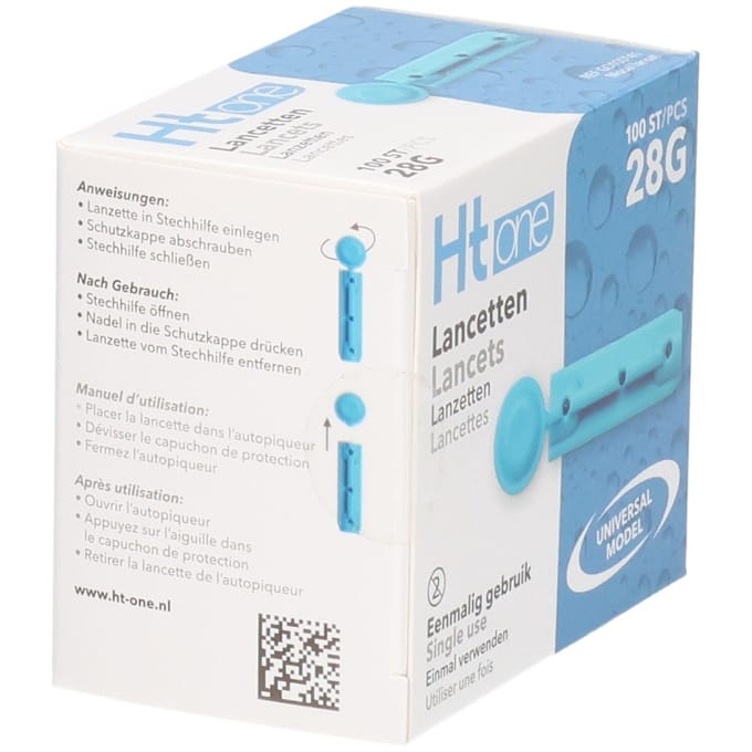 HT One Steriele Lancetten (28G) (100 Stuks)