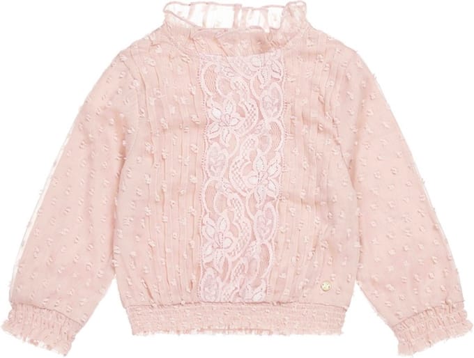 Koko Noko-Girls Blouse ls-Dusty Pink