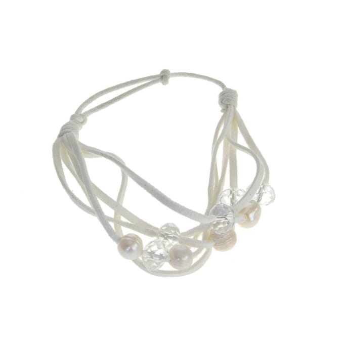 Behave - Witte armband parels kralen - Boho romantisch - Verstelbaar