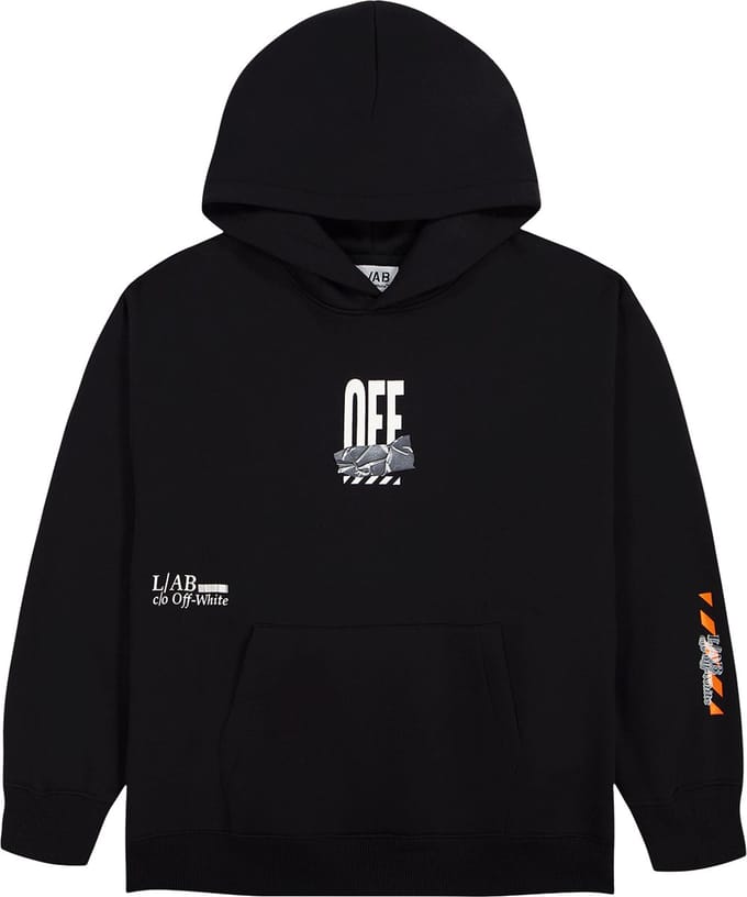 L/AB Off-White hoody jongens Off Active Duct Tape Black