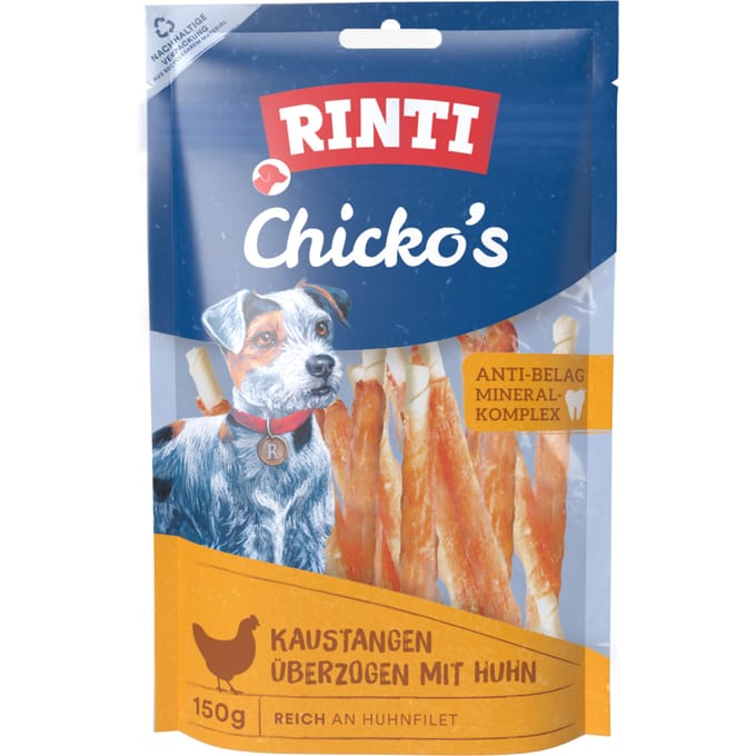 18x 150g RINTI Chicko Kauwsticks Klein Kip Hondensnacks