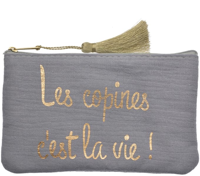 Clayre & Eef Toilettas Dames 17x11 cm Blauw Synthetisch